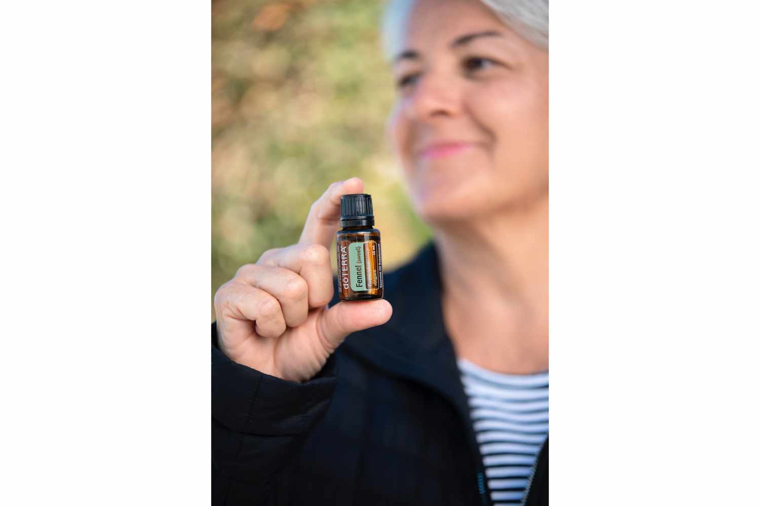 Bottle of fennel essential oil. fennel oil can be used in natural toner