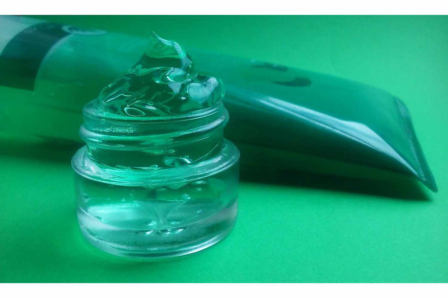 aloe vera gel in a small pot