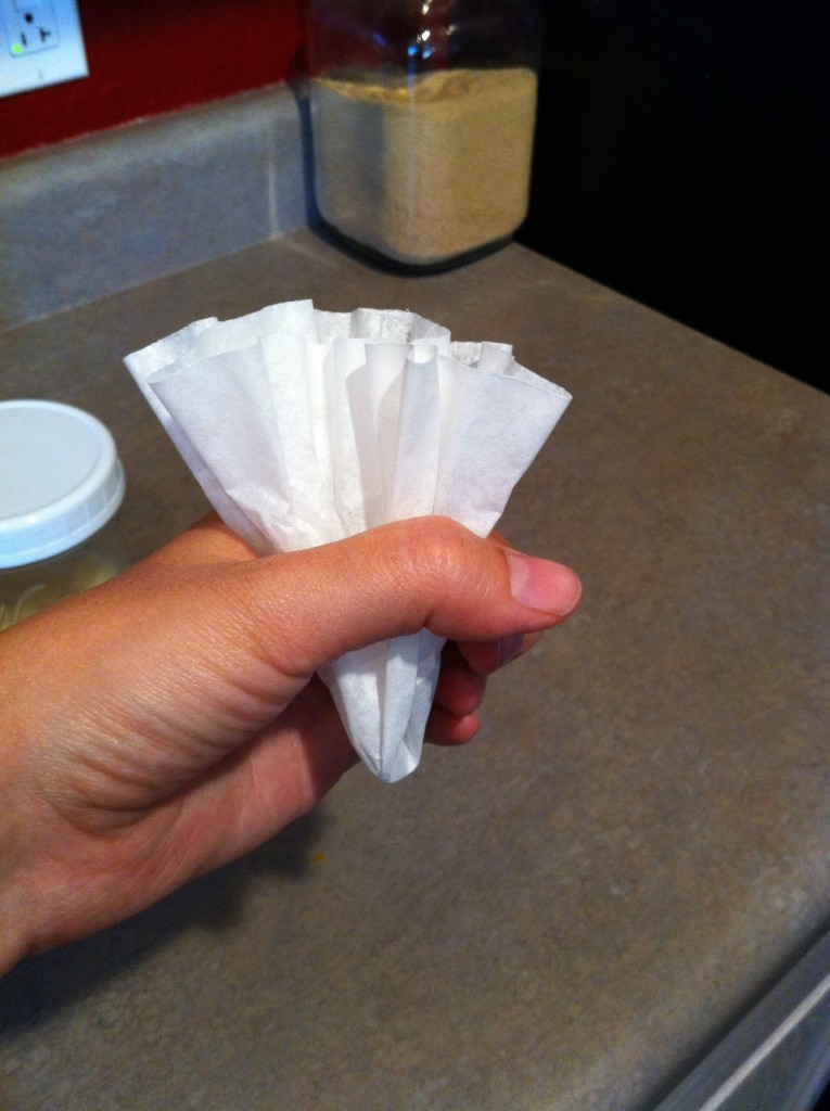 Coffee filter strainer How to strain bacon grease