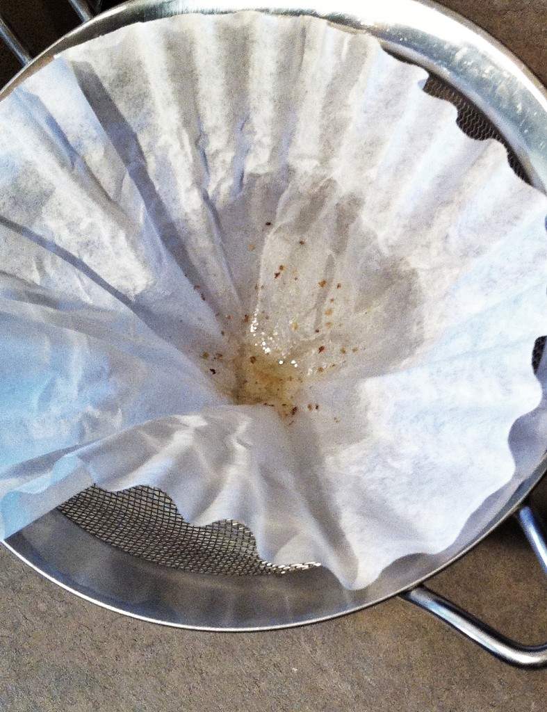 dirty filter How to strain bacon grease