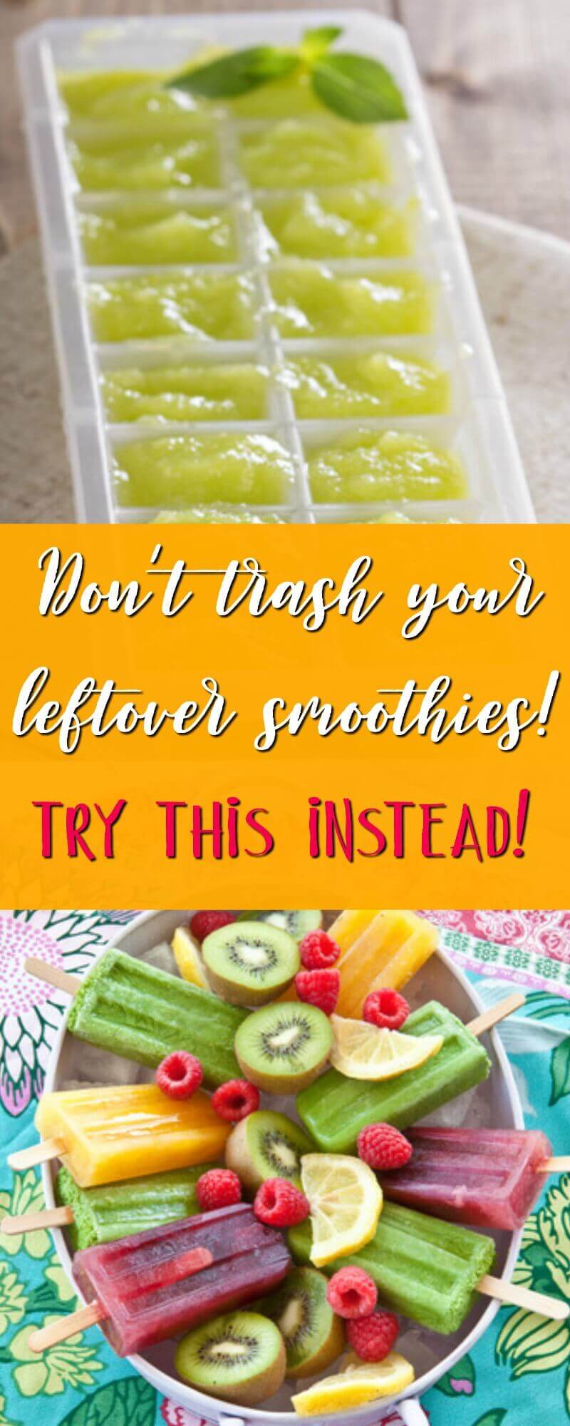 Friday Fast Fix: Don't Trash Your Leftover Smoothies! 2 Don't trash your leftover smoothies! Here's what you can do with them