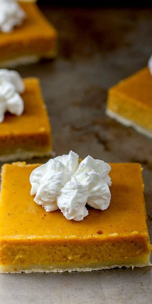 Pumpkin Pie Bars – Dairy-Free & Egg-Free