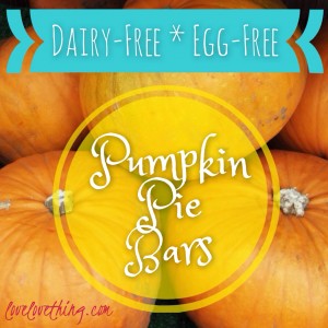 Top 13 from 2013 14 Delicious pumpkin pie bars that are dairy-free and egg-free! Can be altered for GAPS, too. Yum!!
