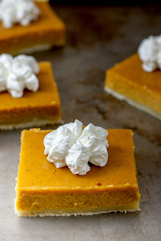 Pumpkin Pie Bars - Dairy-Free & Egg-Free 6 Pumpkin Pie Bars - Dairy/Egg-Free!