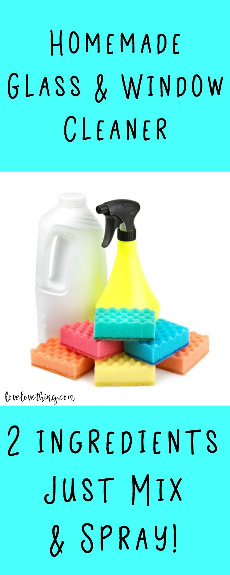 Quick Easy Homemade Glass Cleaner 7 You don't have to buy glass spray anymore - just use this 2 ingredient homemade glass & window cleaner. You'll be shocked at how well it cleans!