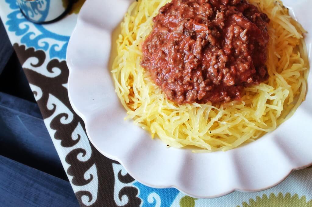 Creamy Marinara Spaghetti Squash (Dairy-Free, Grain-Free) 3 Creamy Marinara Spaghetti Squash - dairy-free, egg-free, grain-free. Delicious.