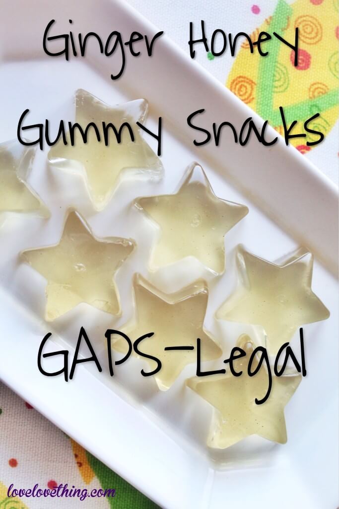 Ginger Honey Gummy Snacks - GAPS Intro legal!