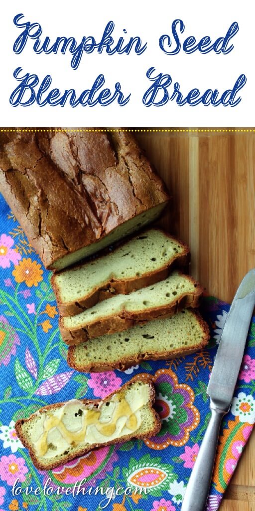 Healthy Pumpkin Seed Blender Bread Recipe (paleo, GAPS) 4 If you can't do nut breads, try this pumpkin seed blender bread. Toss everything into a high speed blender, and blend!