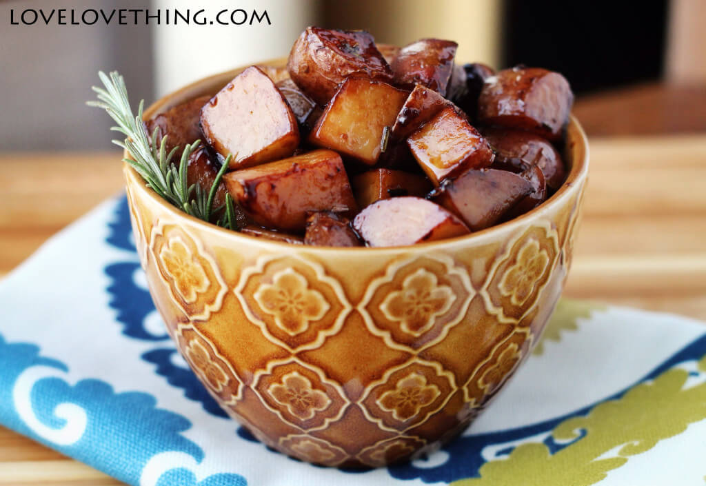 Pan Fried Balsamic New Potatoes 4 Yumm - pan-fried balsamic new potatoes. Simple and relish!