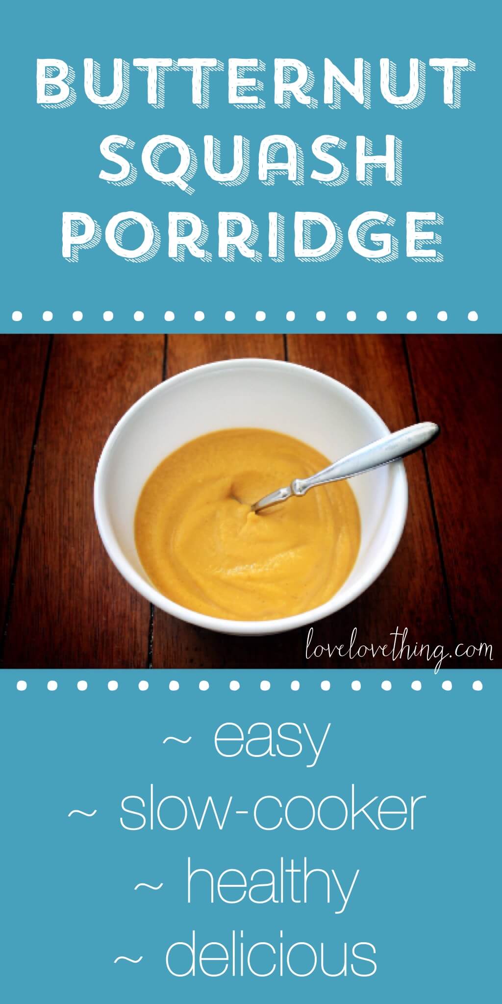 Butternut Squash Porridge (Grain-Free) 3 Butternut squash porridge! Grain-free, cooked in the slow cooker, and delicious!