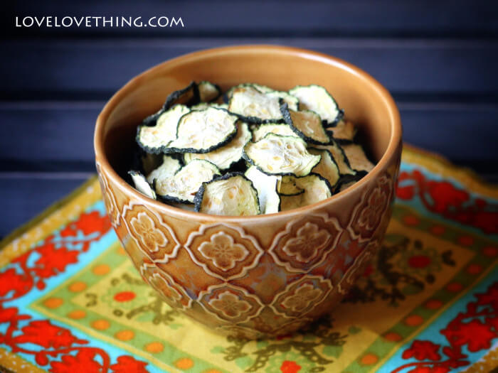 How to Make Zucchini Chips 2 Ways 5 Dehydrated zucchini chips - so simple and healthy and you can customize the flavor to suit your tastes.