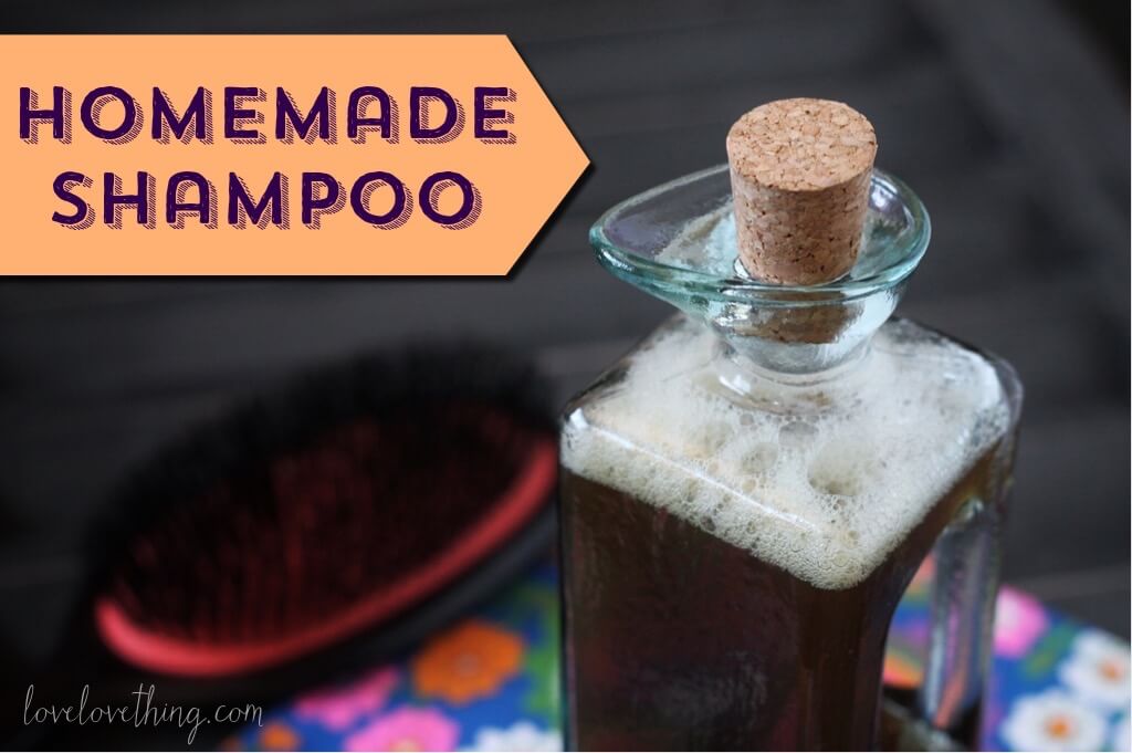 Homemade herbal no-poo shampoo recipe