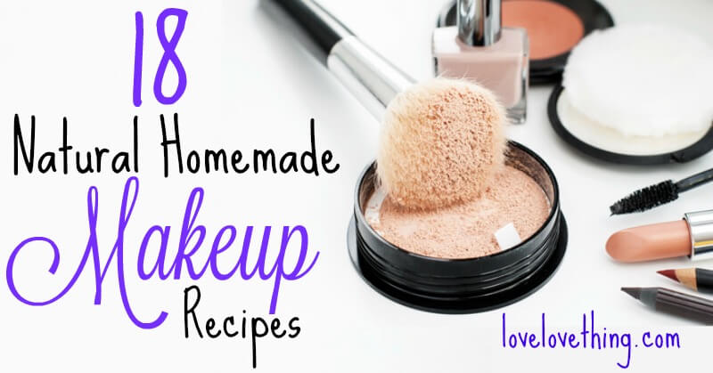 18 Homemade Makeup Recipes 8 Ever wanted to try your hand at making your OWN makeup? Here are 18 homemade makeup recipes for you to try!