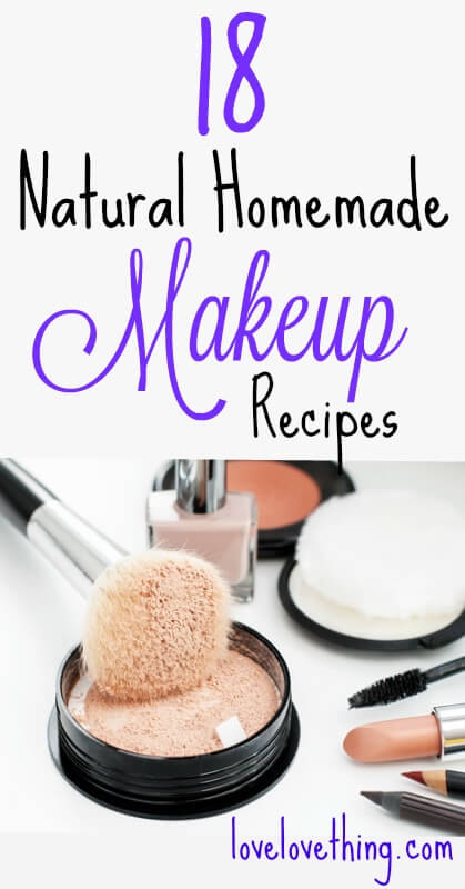 18 Homemade Makeup Recipes 3 Ever wanted to try your hand at making your OWN makeup? Here are 18 homemade makeup recipes for you to try!