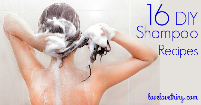 Want to move away from commercial shampoo? Here's a list of 16 homemade shampoos you can try!