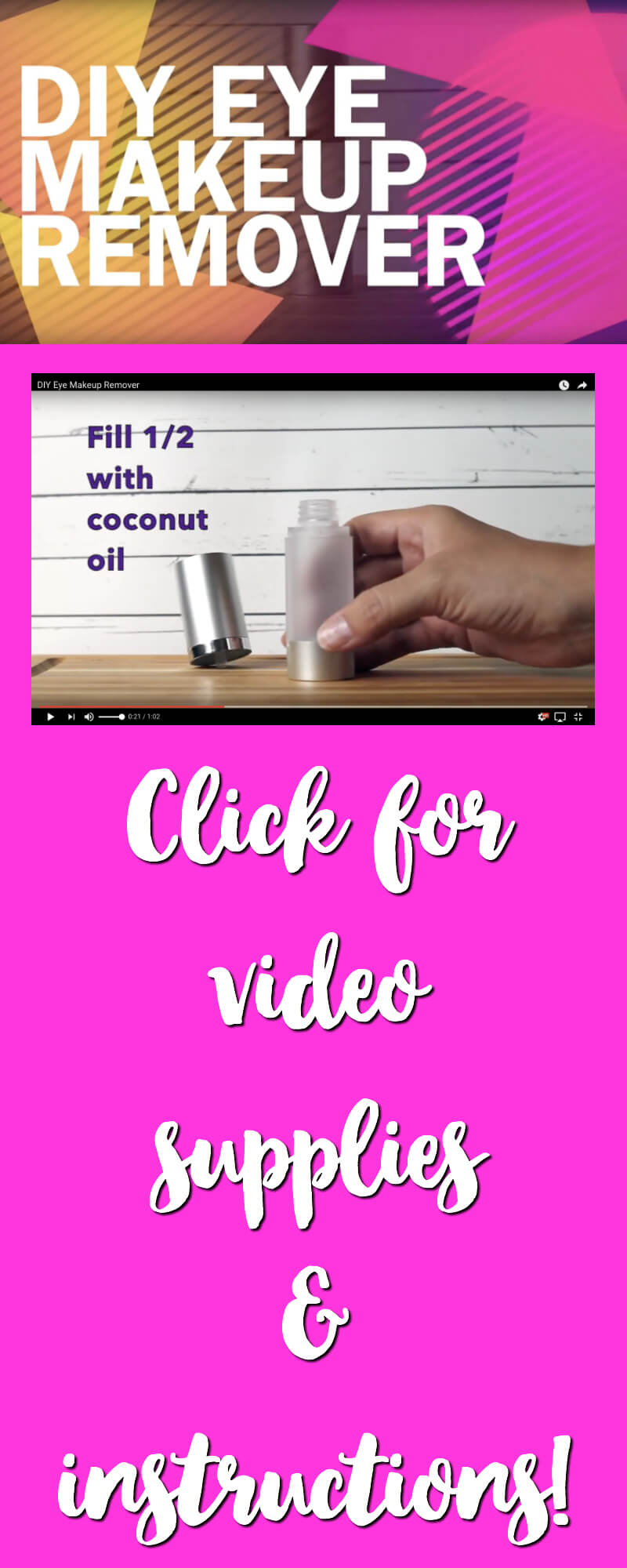 DIY Eye Makeup Remover Tutorial - must try!!