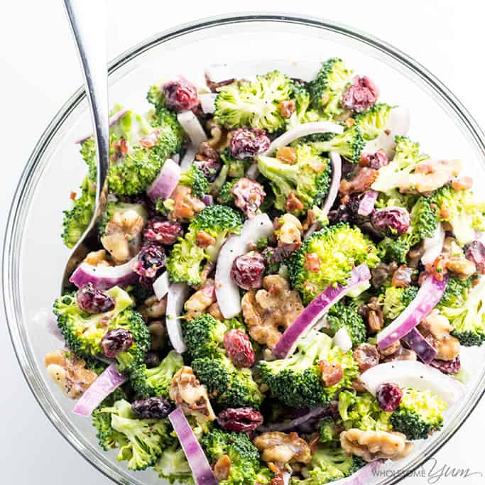 29 Delicious Paleo Broccoli Recipes You Need to Try 13 paleo broccoli cranberry salad recipe with bacon walnuts 5